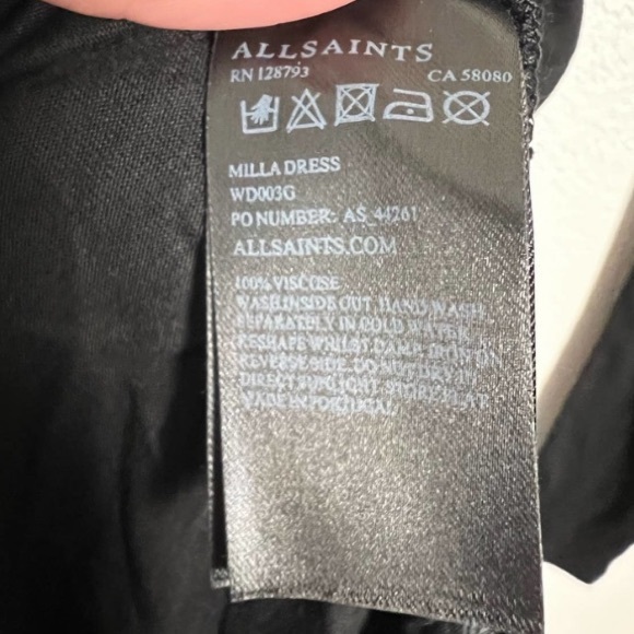 All Saints ‘Milla’ Long Sleeved Ruched Dress - Picture 12 of 12